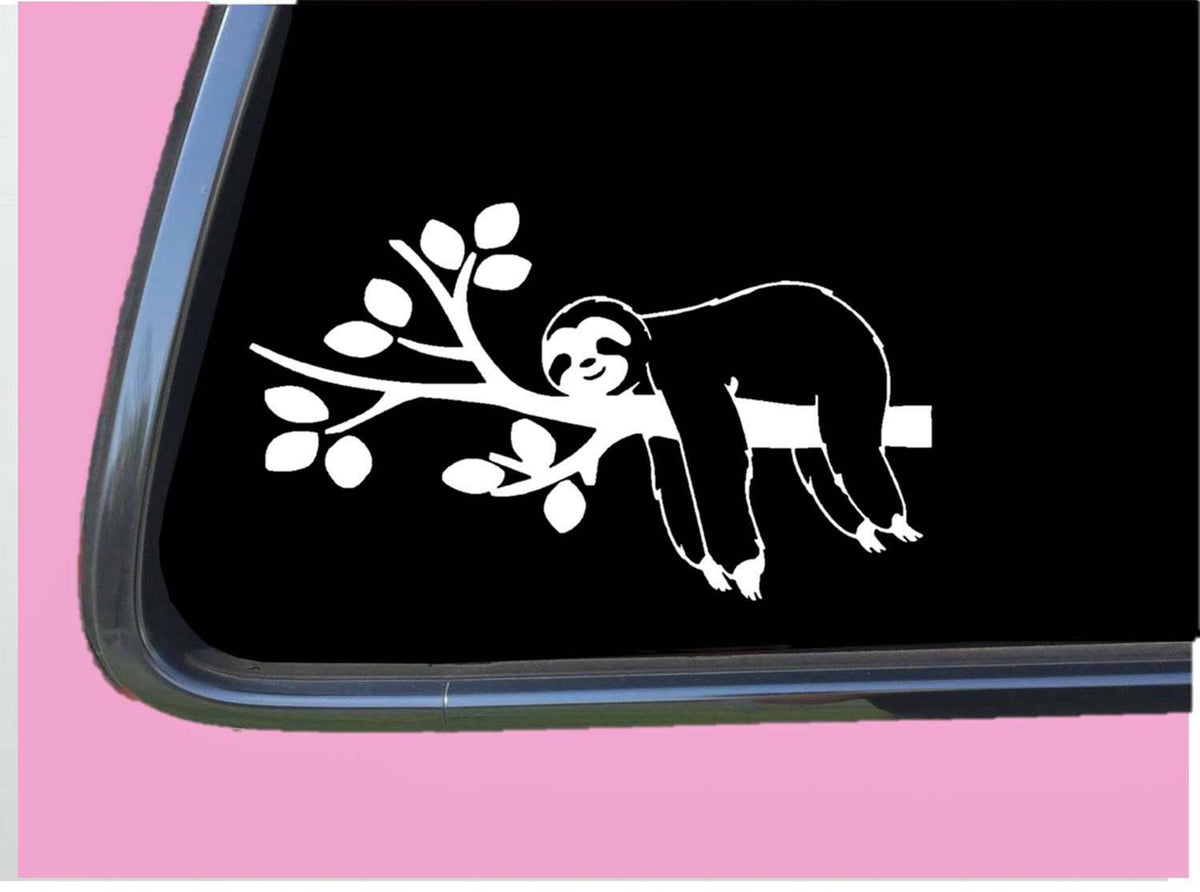 Sleeping Sloth Vinyl Decal – 8 Inch