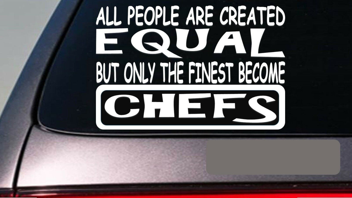 Chefs All People Equal Vinyl Decal – 6 Inch