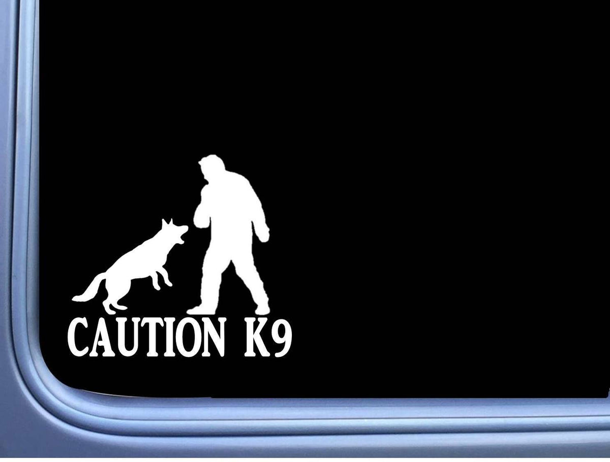 Caution K9 Schutzhund German Shepherd Vinyl Decal – 6 Inch