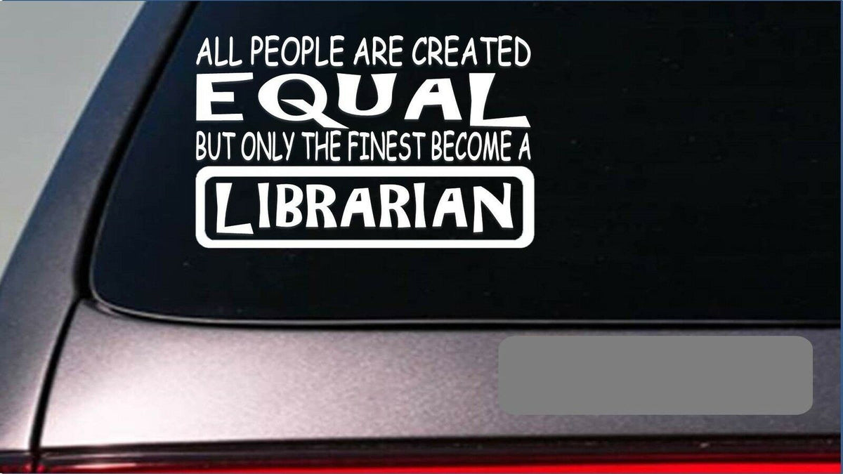 Librarian Equal Vinyl Decal – 8 Inch
