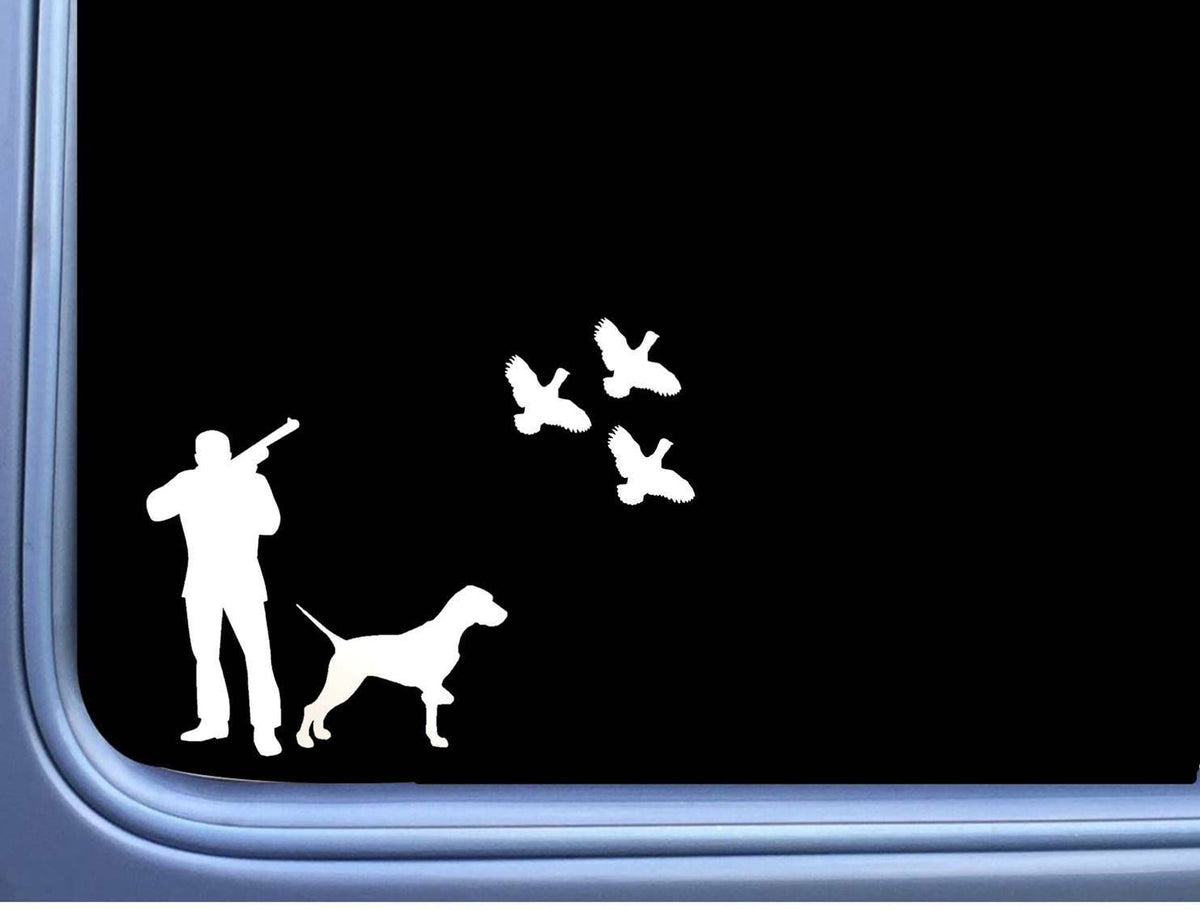 Quail Hunter English Pointer Vinyl Decal – 8 Inch