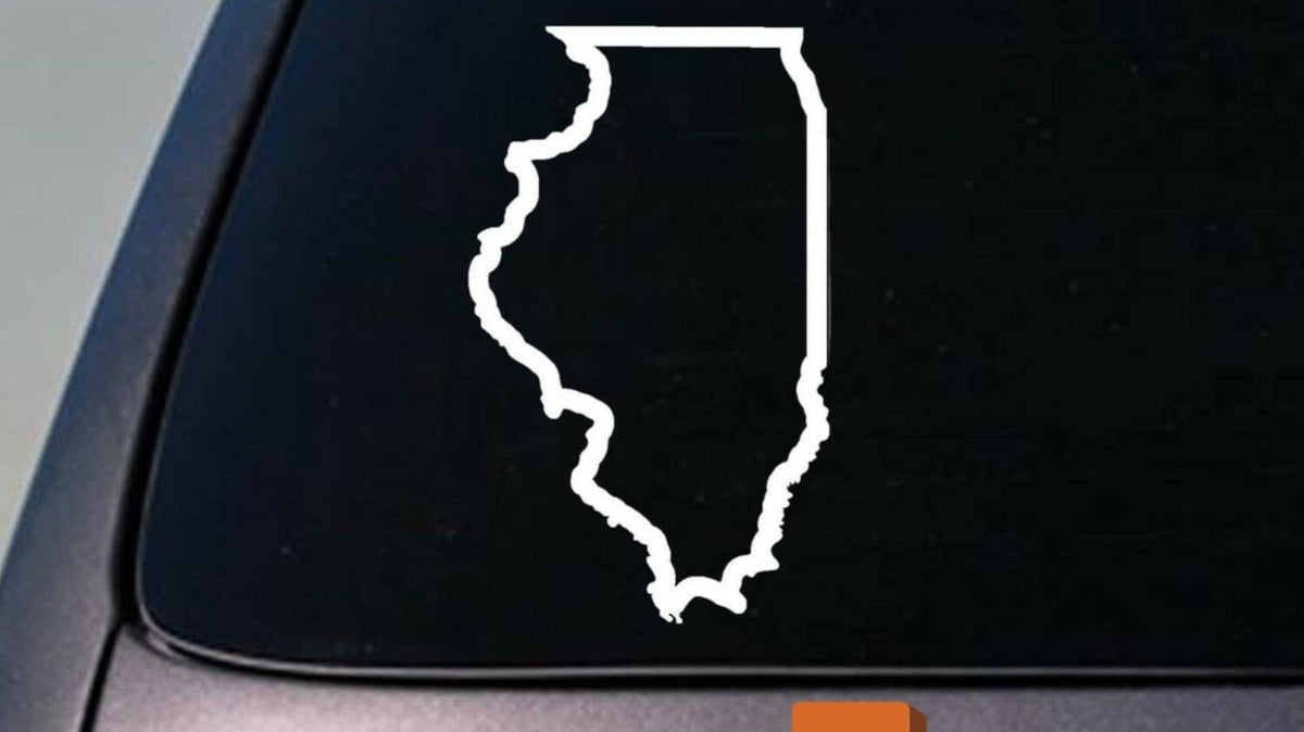 Illinois State Vinyl Decal – 6 Inch