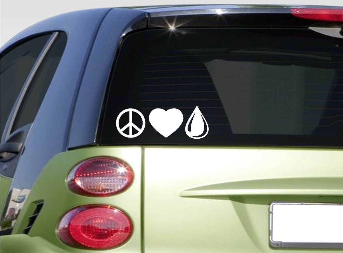 Peace Love Oil Vinyl Decal