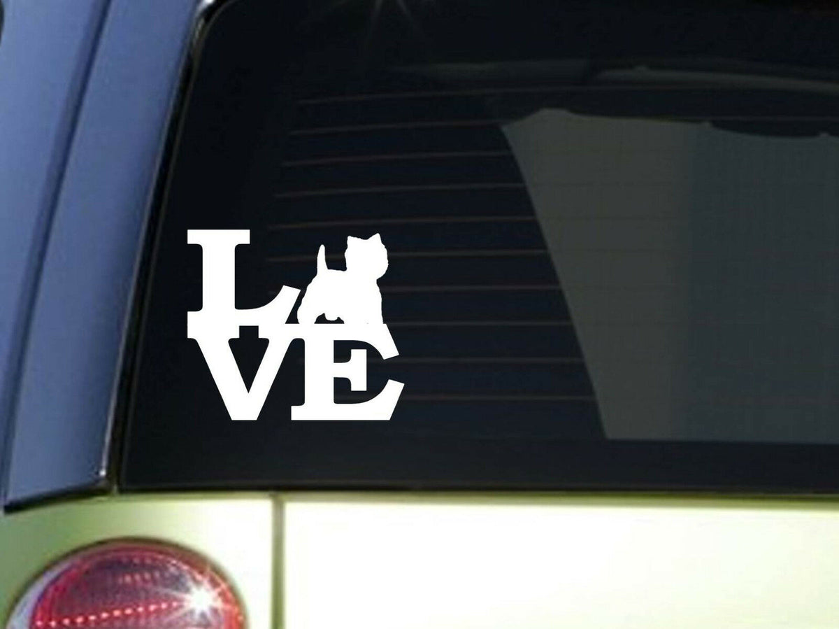 Westie Love Vinyl Decal – 6 Inch