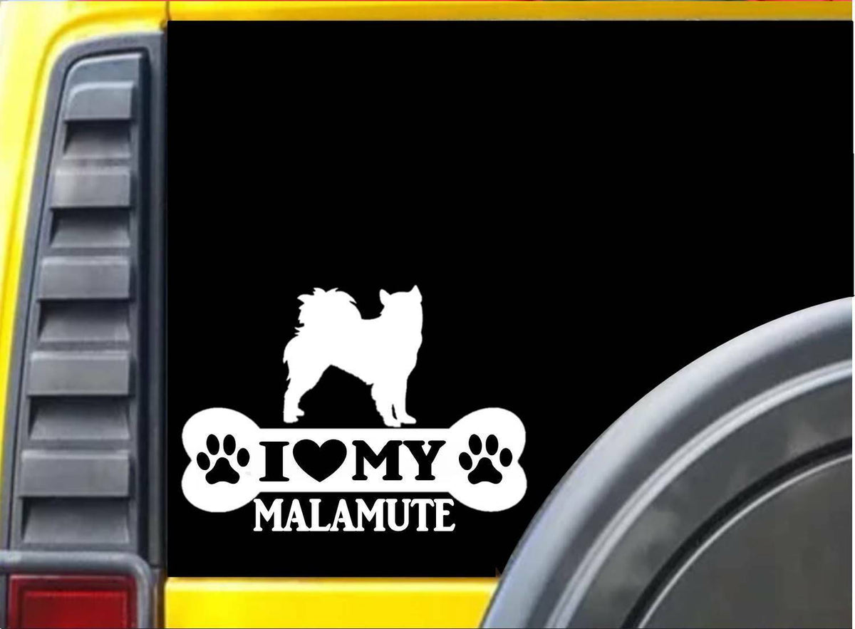 Malamute Bone Vinyl Decal – 8 Inch