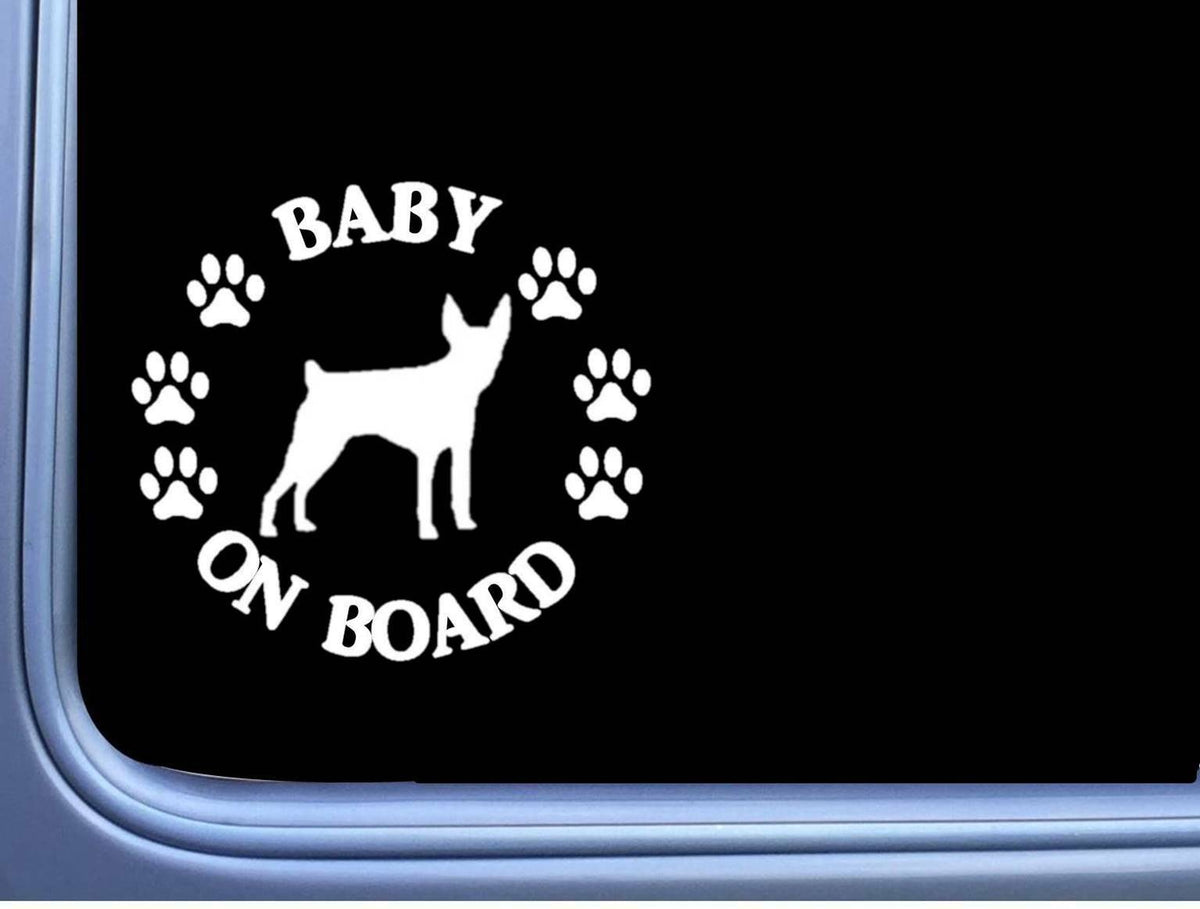 Baby on Board Rat Terrier Vinyl Decal – 6 Inch