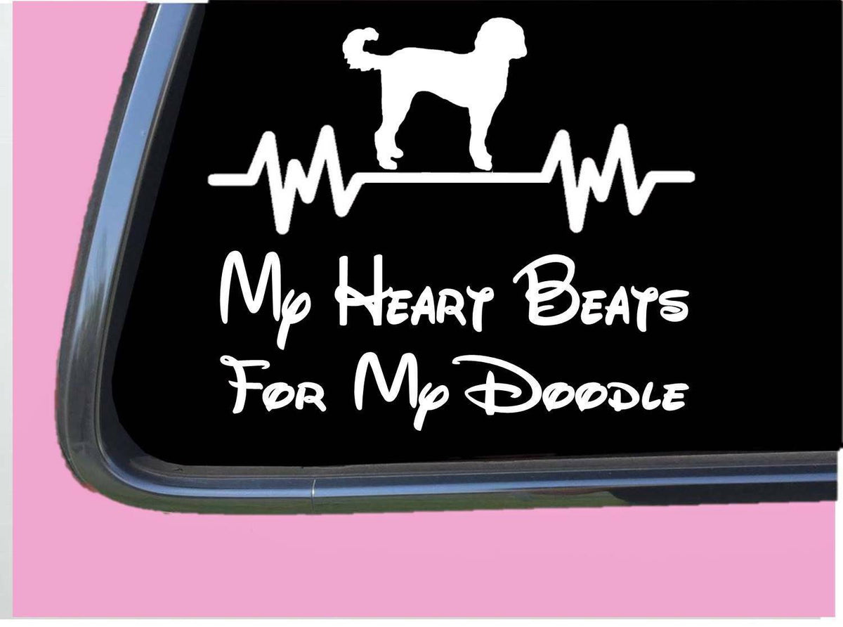 Doodle Heart Beats for Lifeline Vinyl Decal – 6 Inch
