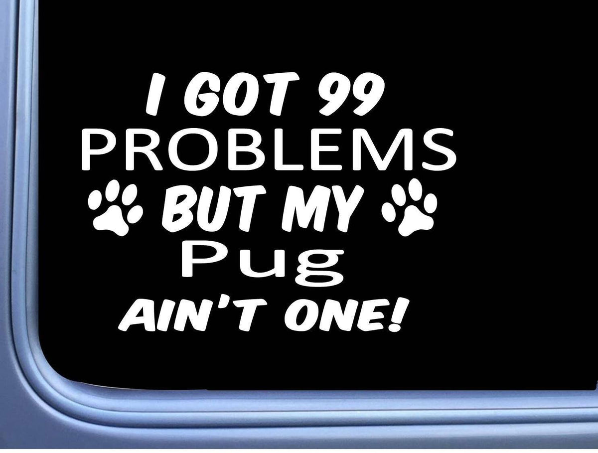 Pug Vinyl Decal – 8 Inch
