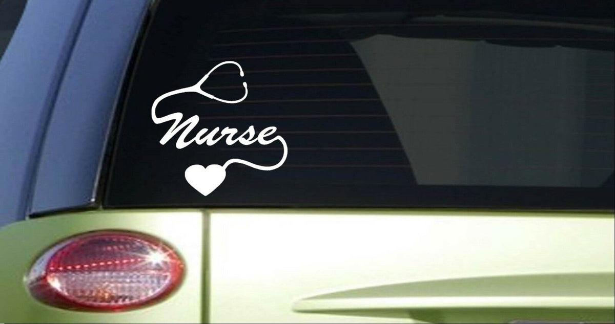 Nurse Stethoscope Heart 6X Vinyl Decal – 6 Inch