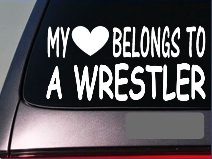 Wrestling My Heart Belongs Vinyl Decal – 8 Inch