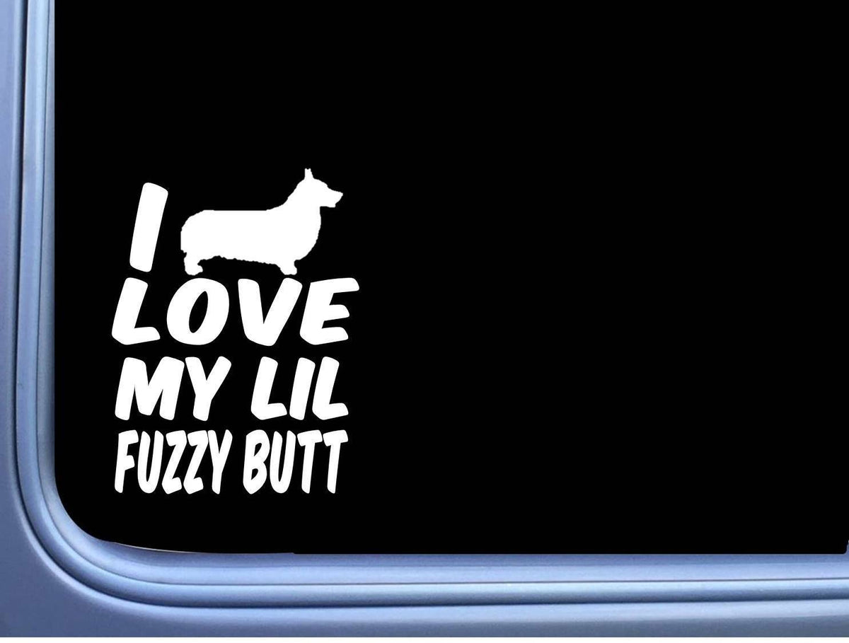 Fuzzy Butt Corgi Vinyl Decal – 8 Inch