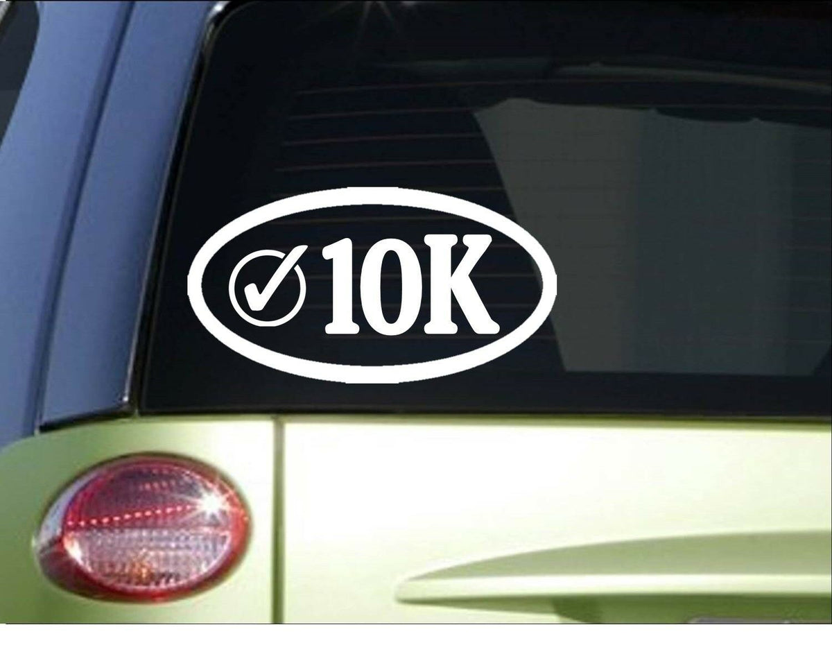 10K Check Oval Vinyl Decal – 8 Inch