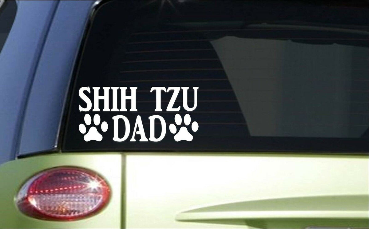 Shih Tzu Dad Vinyl Decal – 8 Inch
