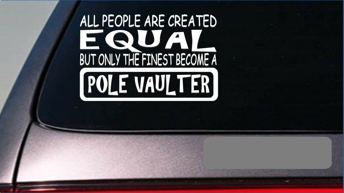 Pole Vault Equal Vinyl Decal – 8 Inch