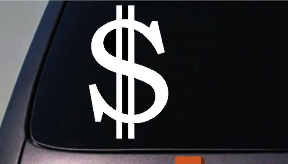 Dollar Sign Money Cash Bling Vinyl Decal