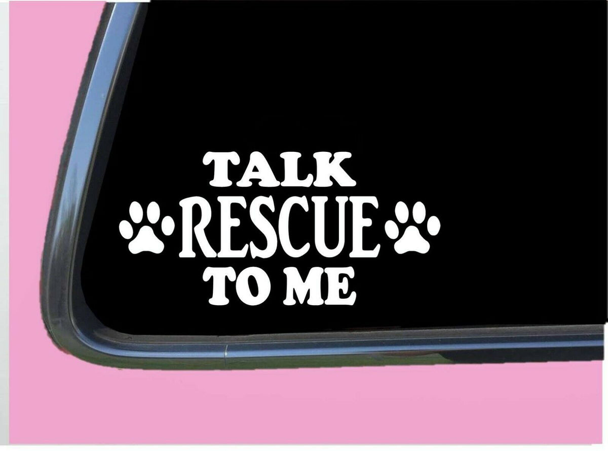 Talk Rescue to Me Vinyl Decal – 8 Inch