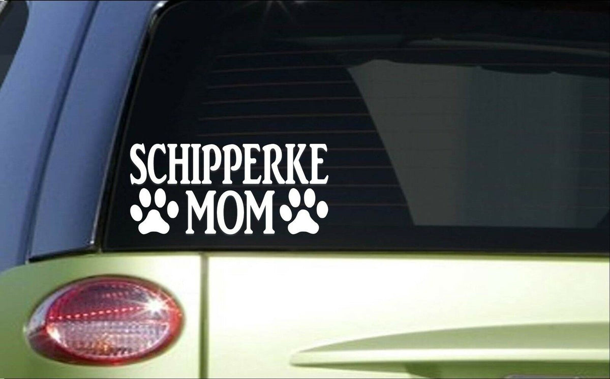 Schipperke Mom Vinyl Decal – 8 Inch