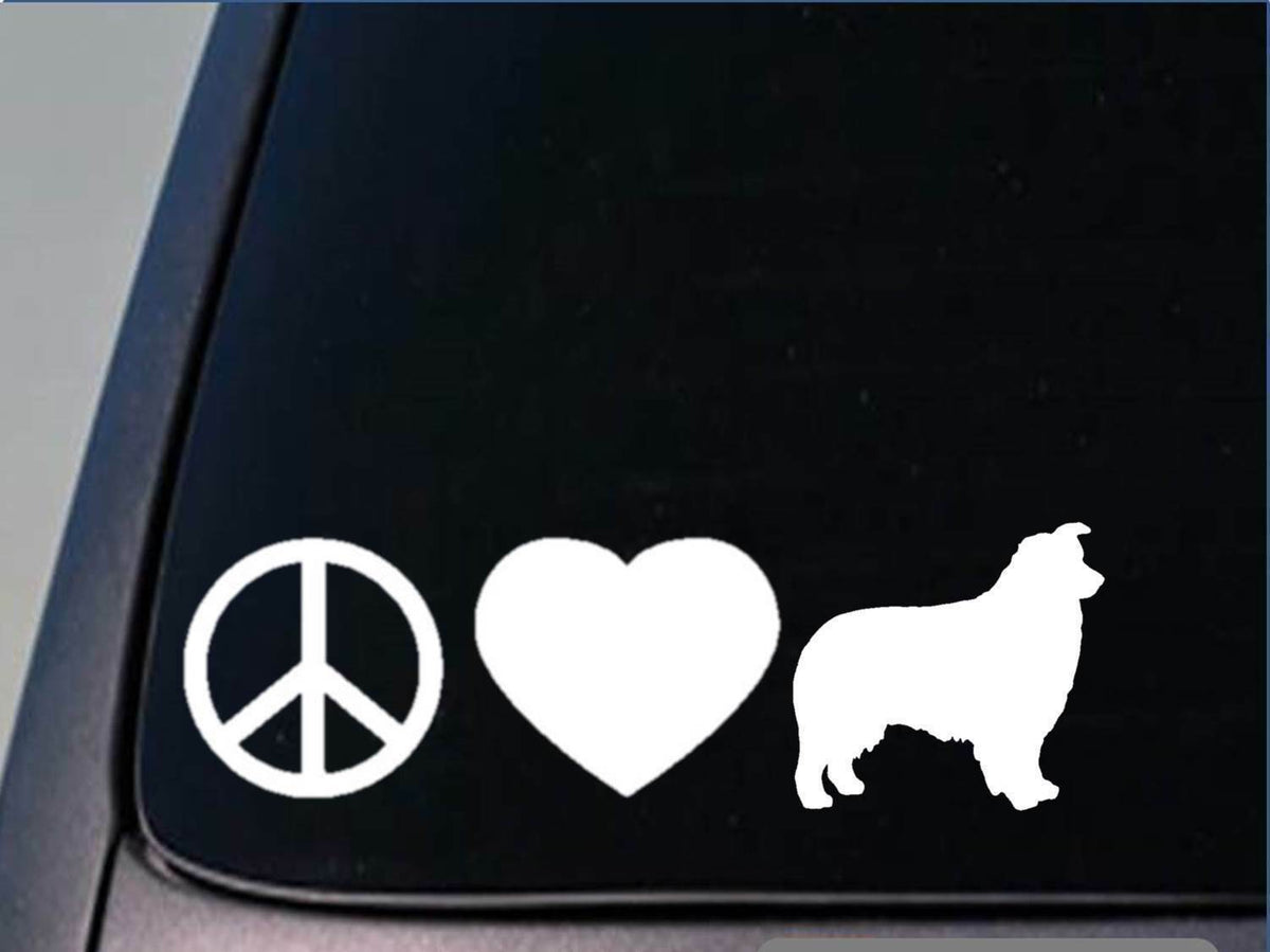 Peace Love Aussie Vinyl Decal – 8 Inch