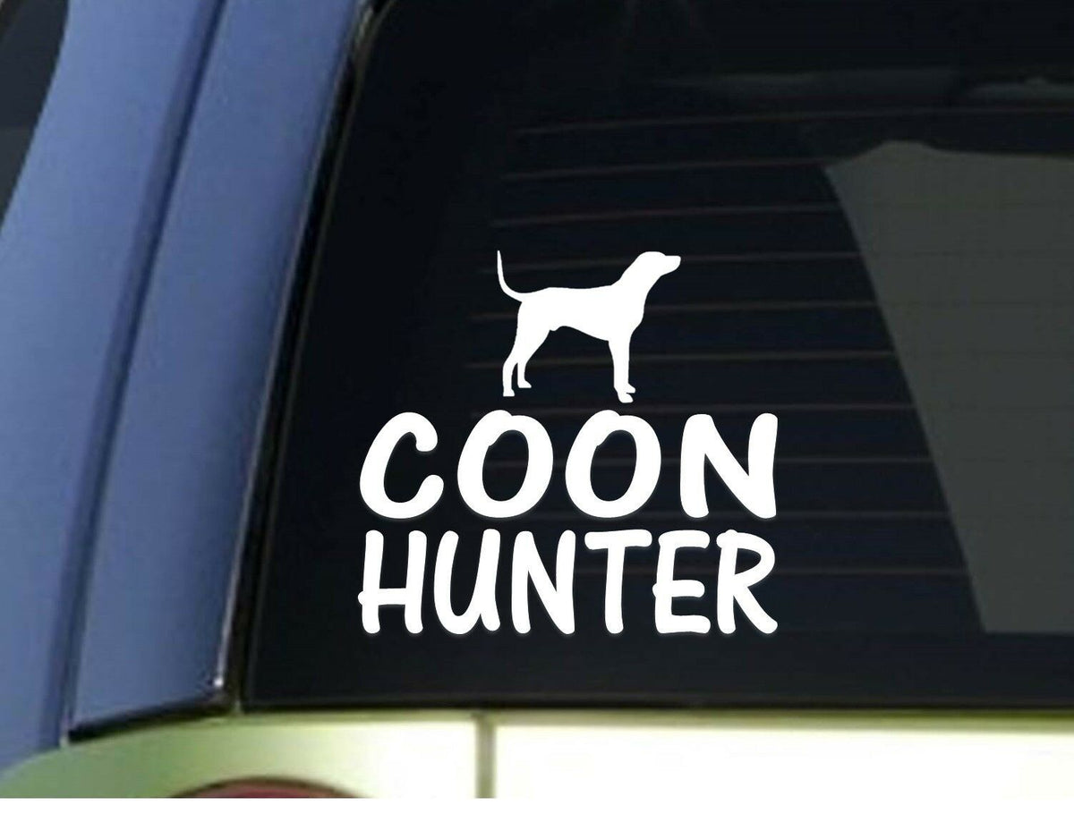 Coon Hunter Vinyl Decal – 6 Inch
