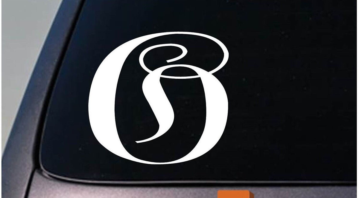 Letter O Monogram Vinyl Decal – 6 Inch