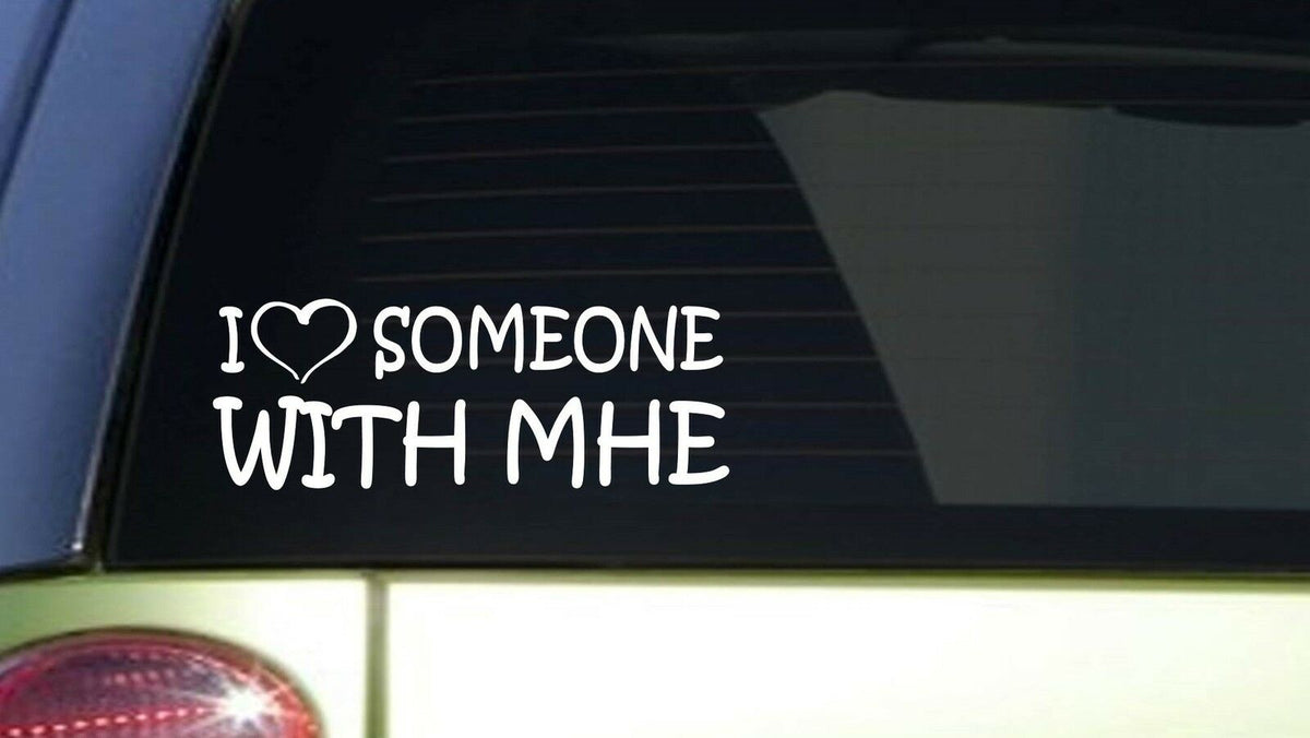 I Love Someone Mhe White Vinyl Decal – 8.5 Inch