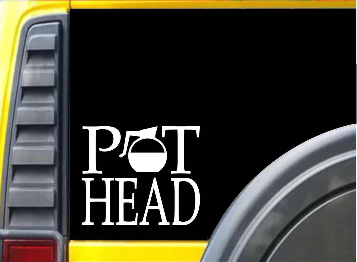 Pot Head Vinyl Decal – 6 Inch