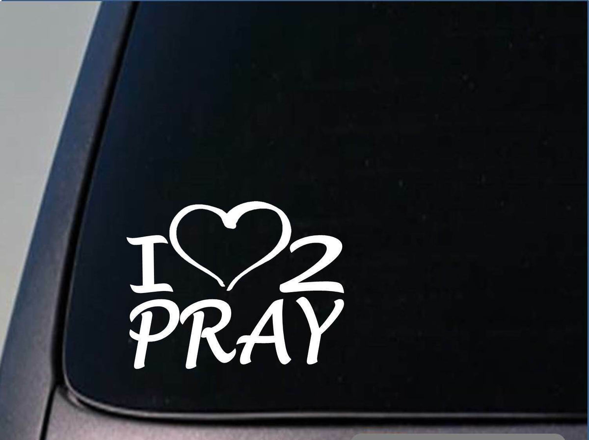 I Heart to Pray Vinyl Decal – 8 Inch
