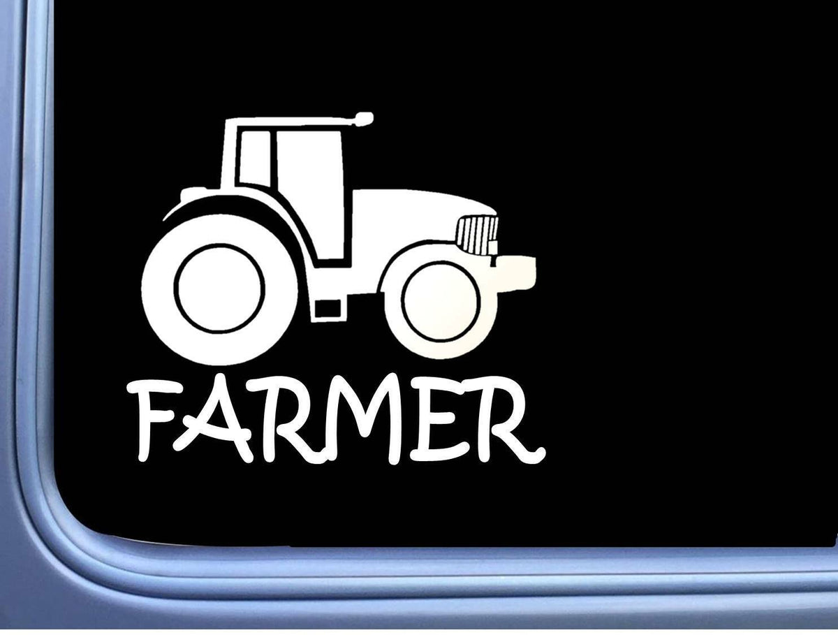 Farmer Tractor Vinyl Decal – 6 Inch