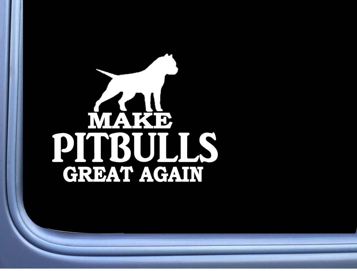 Pitbull Maga Cropped Dog Vinyl Decal – 7 Inch
