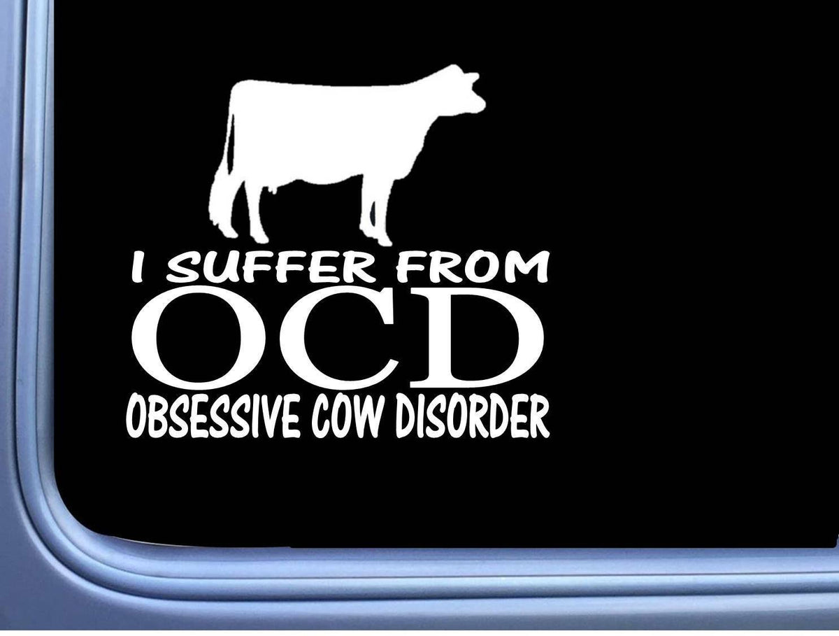 Ocd Cow Disorder Vinyl Decal – 6 Inch