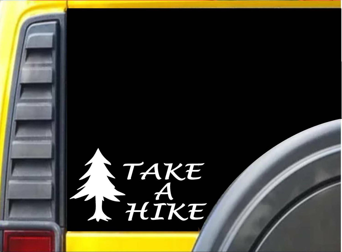 Take a Hike Pine Tree Vinyl Decal – 8 Inch