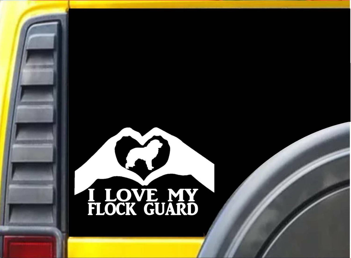 Flock Guard Heart Hands Vinyl Decal – 8 Inch