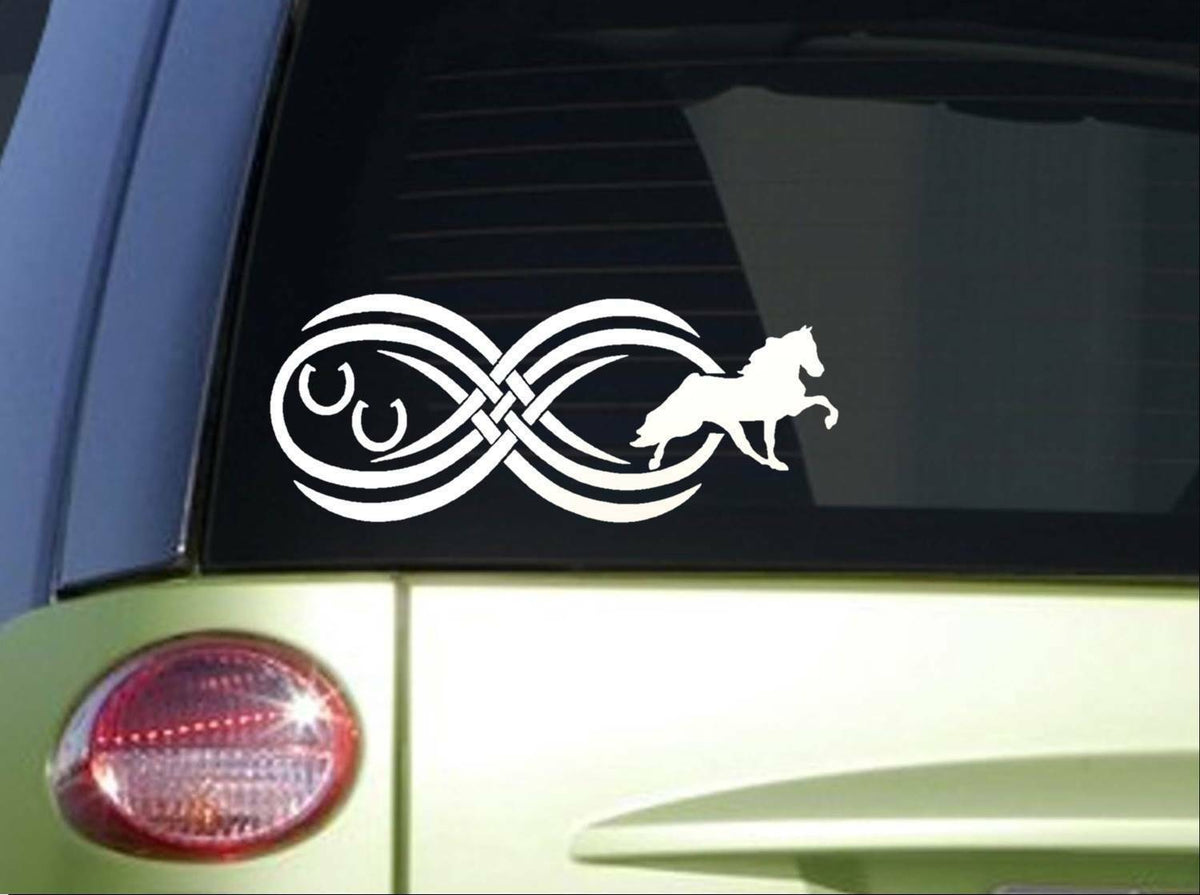 Tribal Walking Horse Infinity Vinyl Decal – 8.5 Inch