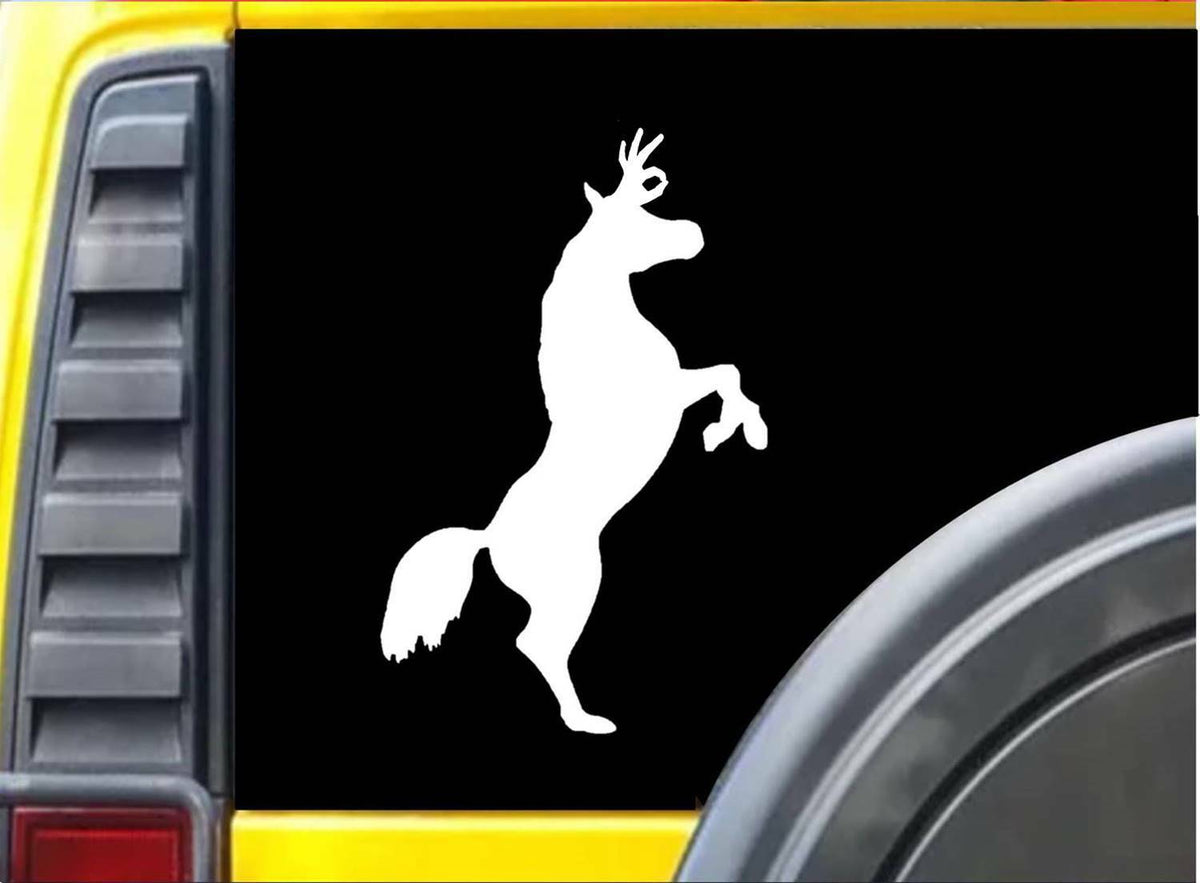 Unicorn Circle Game Horse Tall Vinyl Decal – 8 Inch