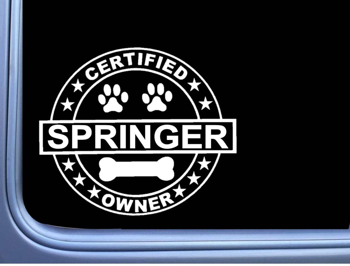 Certified Springer Spaniel Dog Vinyl Decal – 6 Inch