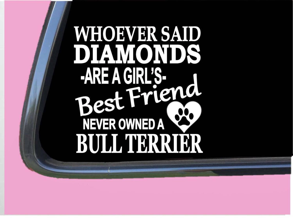 Bull Terrier Diamonds Vinyl Decal – 6 Inch