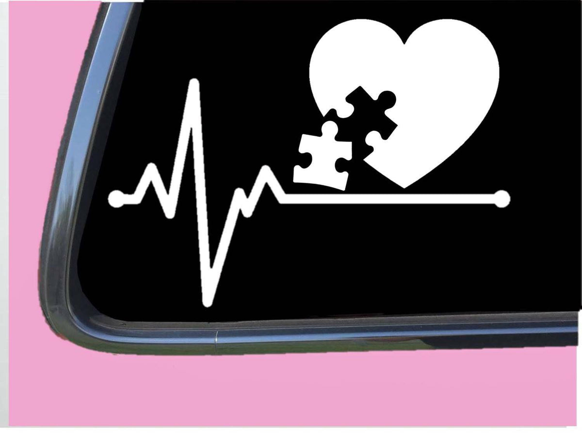 Autism Puzzle Piece Lifeline Vinyl Decal – 8 Inch