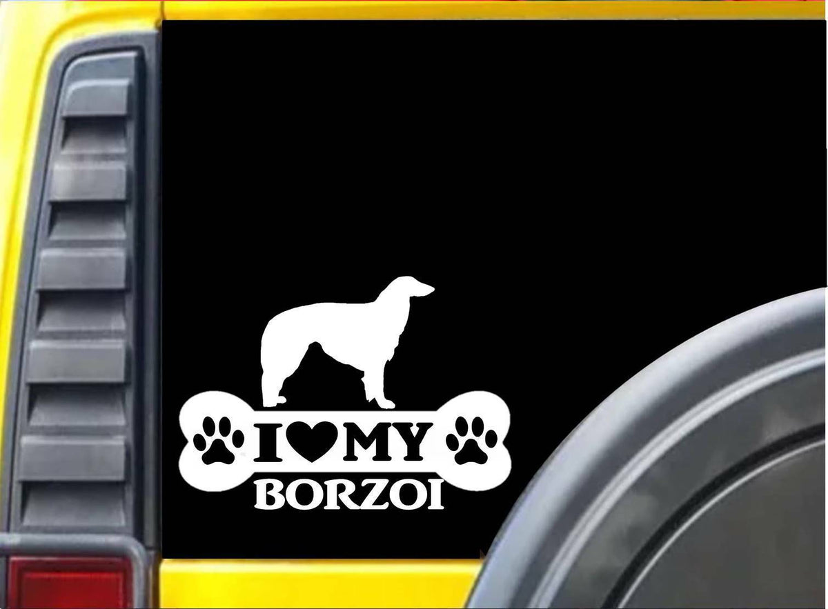 Borzoi Bone Vinyl Decal – 8 Inch