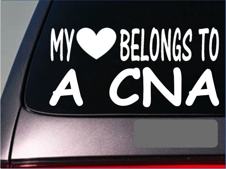 CNA My Heart Belongs Vinyl Decal – 8 Inch