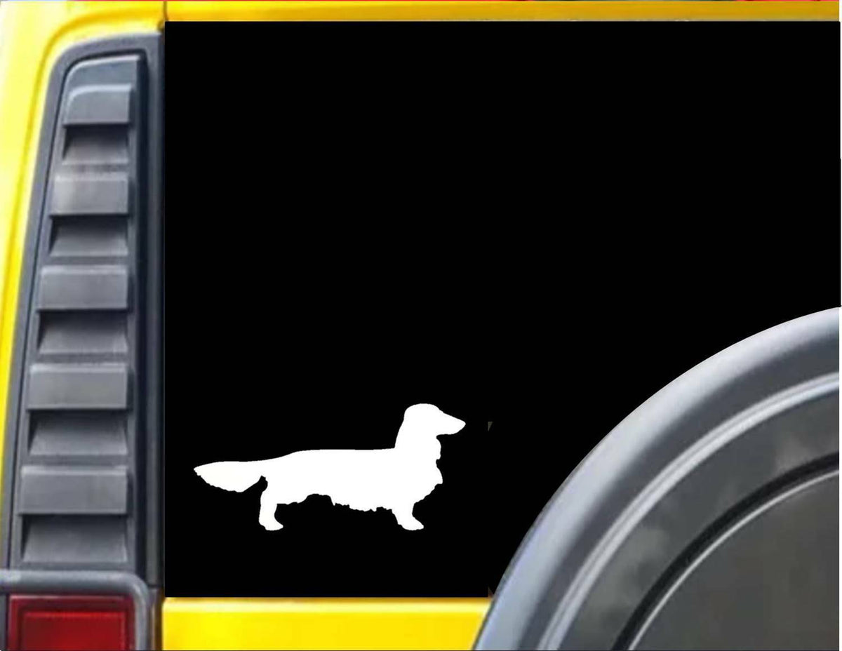 Longhair Dachshund Vinyl Decal – 6 Inch