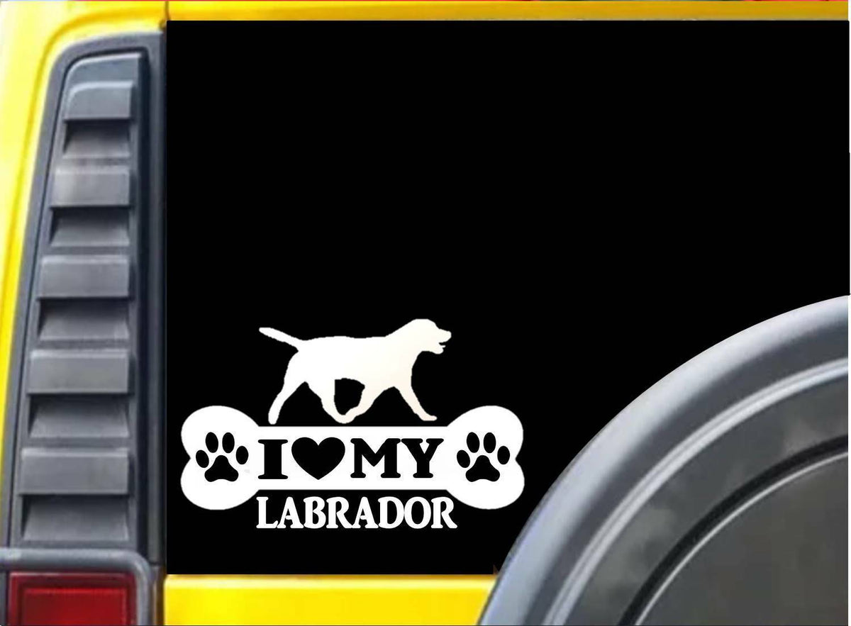 Labrador Bone Vinyl Decal – 8 Inch