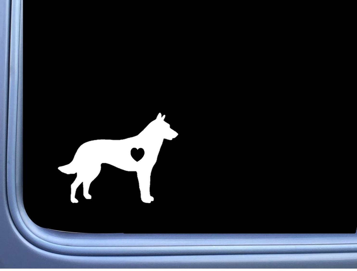 Dutch Shepherd Lil Heart Vinyl Decal – 6 Inch