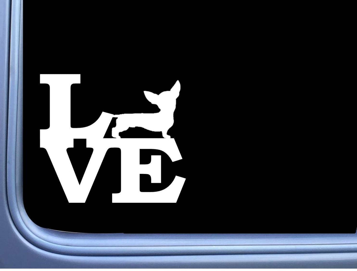 Chiweenie Love Vinyl Decal – 6 Inch