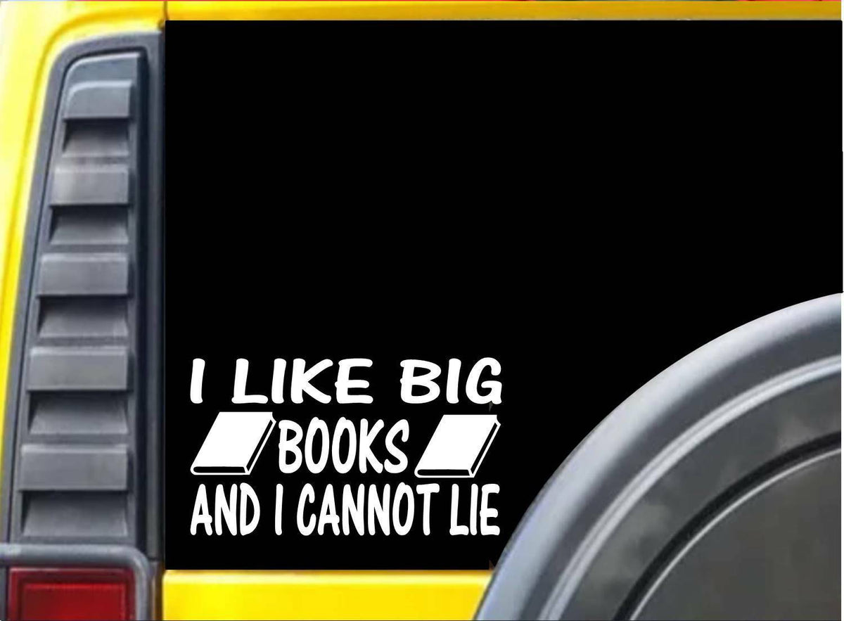 I Like Big Books Reading Librarian Vinyl Decal – 6 Inch