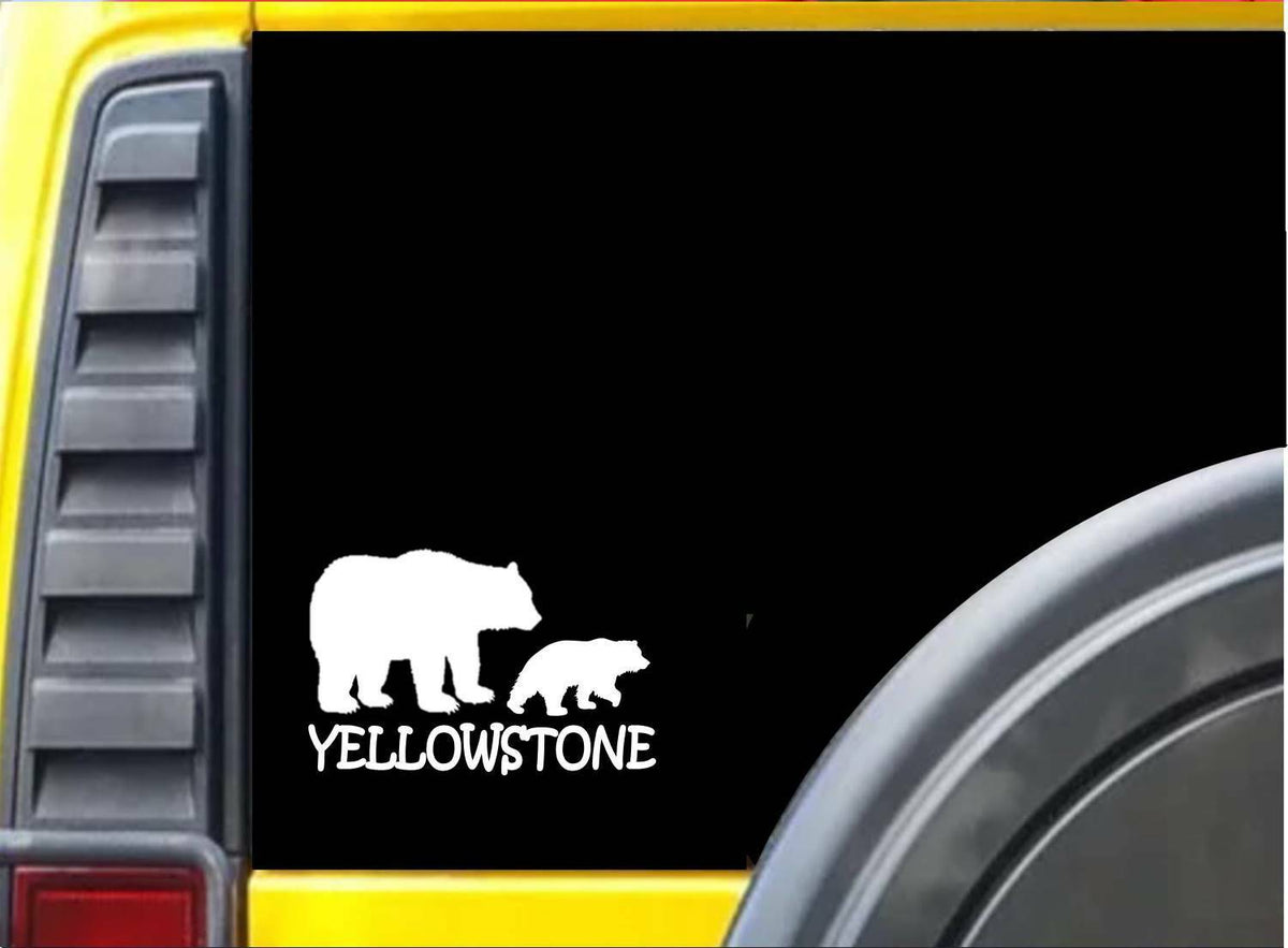 Yellowstone Bear Family Vinyl Decal – 8 Inch
