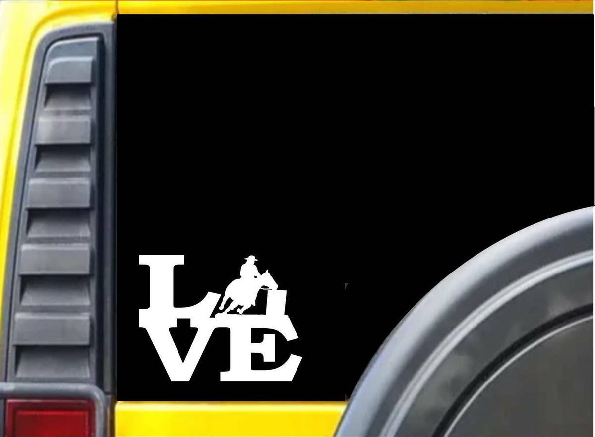 Barrel Racing Love Vinyl Decal – 6 Inch