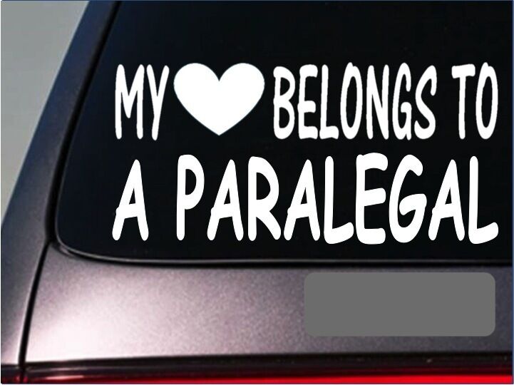 Paralegal My Heart Belongs Vinyl Decal – 8 Inch