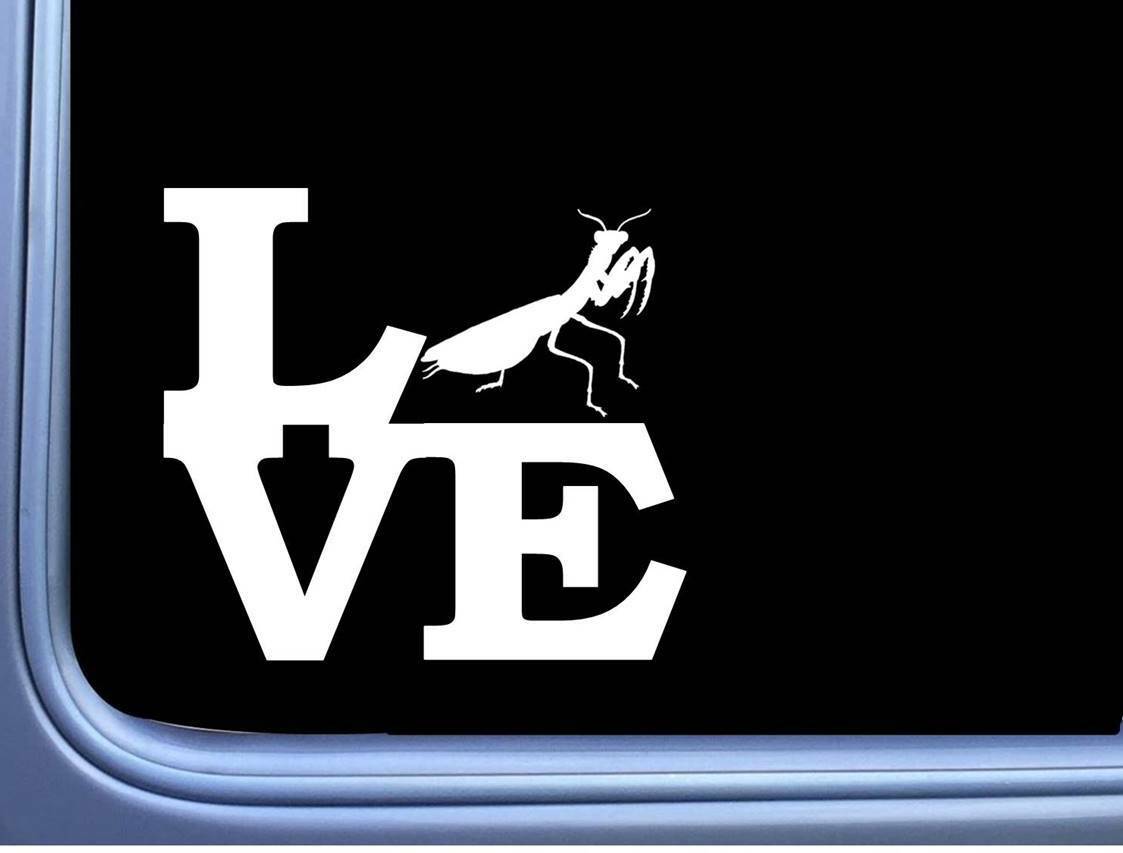 Praying Mantis Love Vinyl Decal – 6 Inch