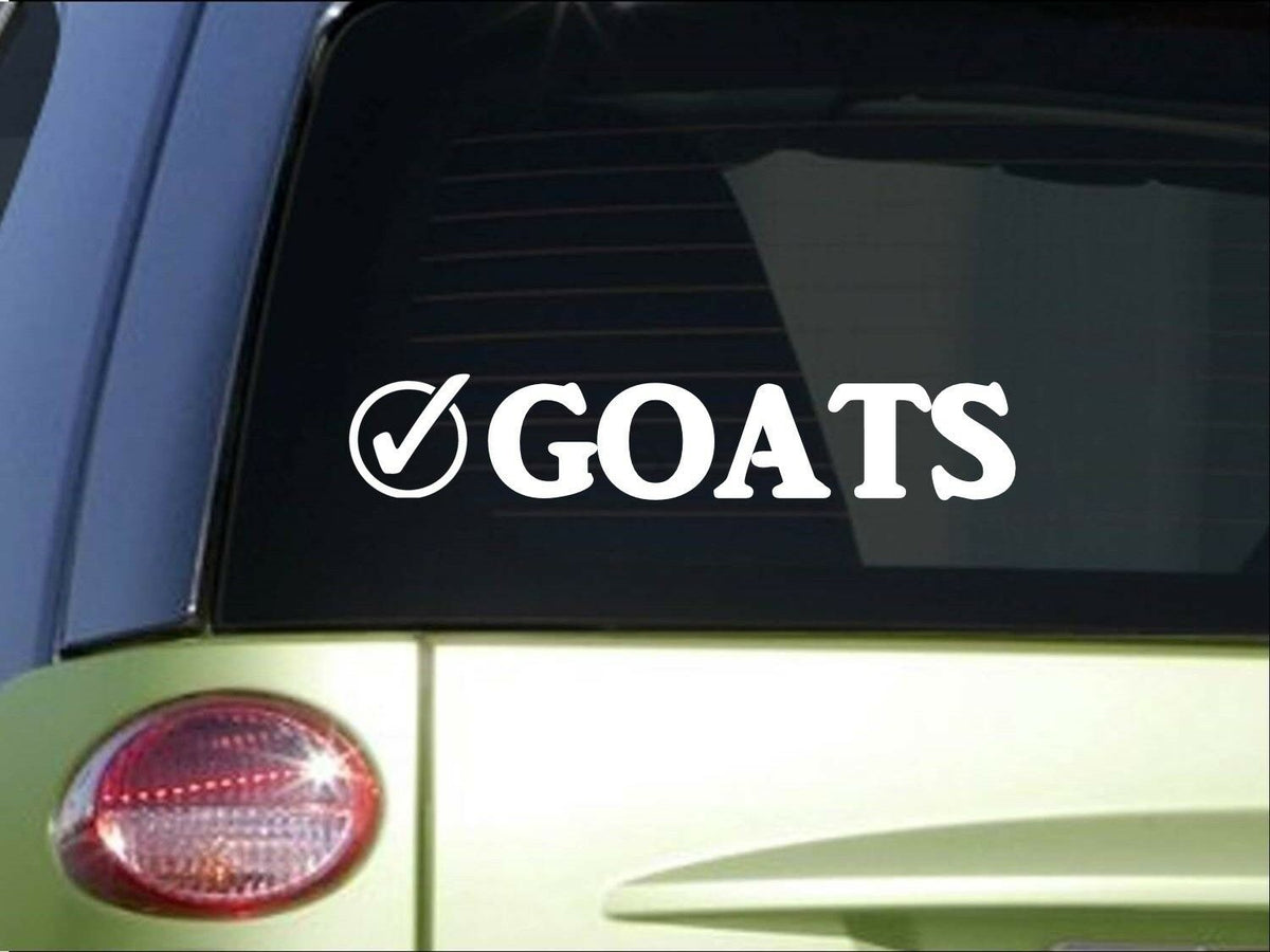 Goats Check Vinyl Decal – 8 Inch