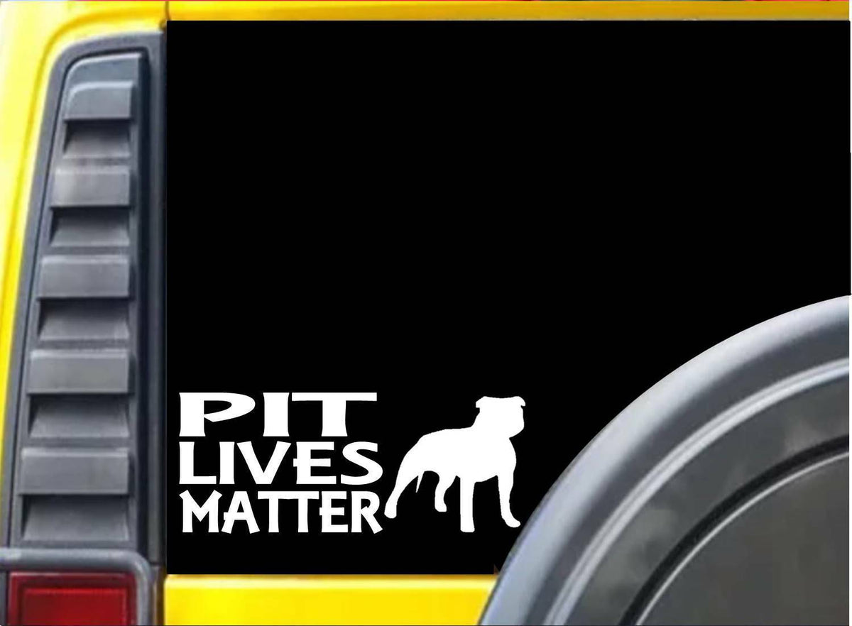 Pit Lives Matter Pit Bull Vinyl Decal – 8 Inch